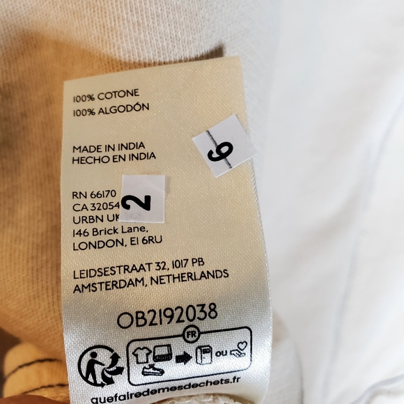 Pilcro Star Patch Ivory & Blue Oversized terrycloth sweatshirt Size XS NWT - Picture 7 of 11